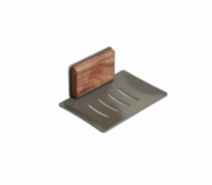 Minimalist stainless steel soap dish to keep bars dry